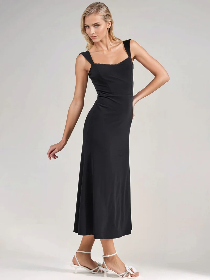 هيكاب Heart Collar Midi Dress