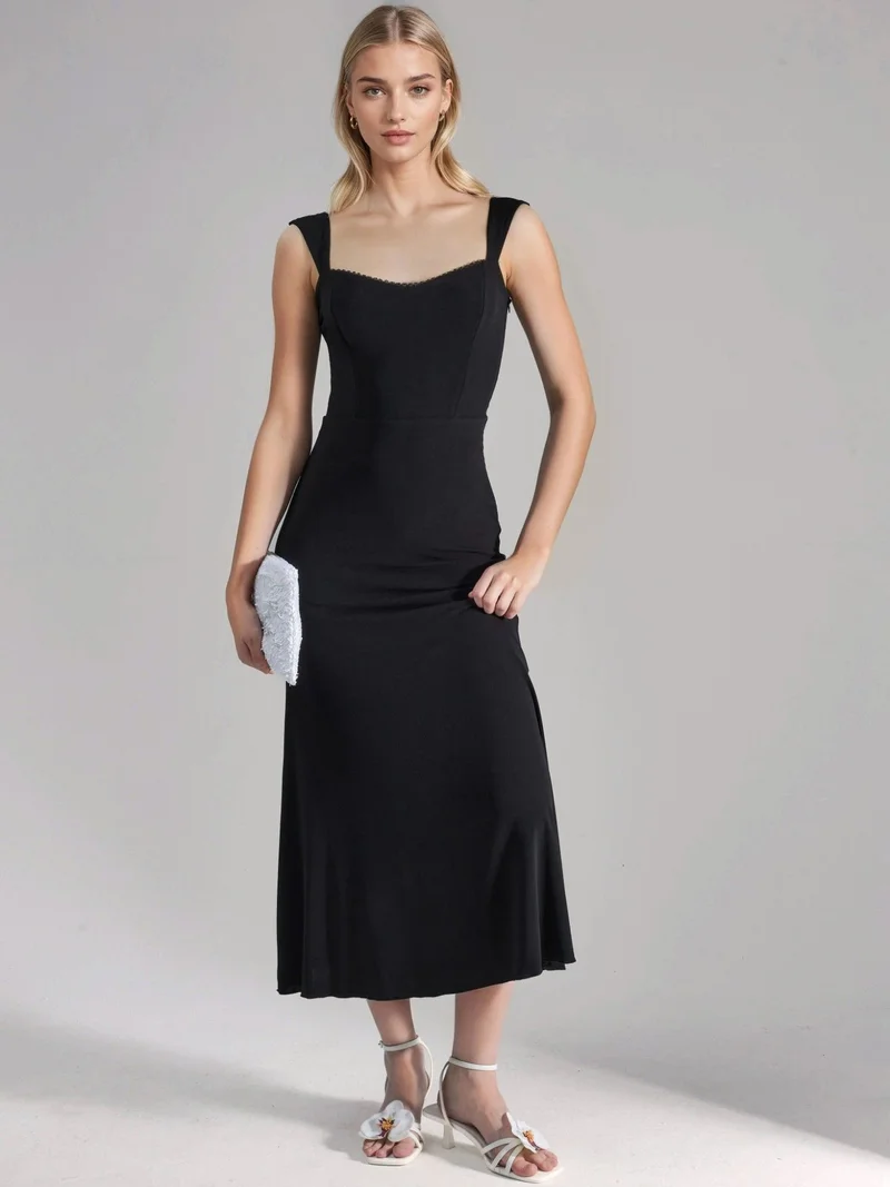 هيكاب Heart Collar Midi Dress