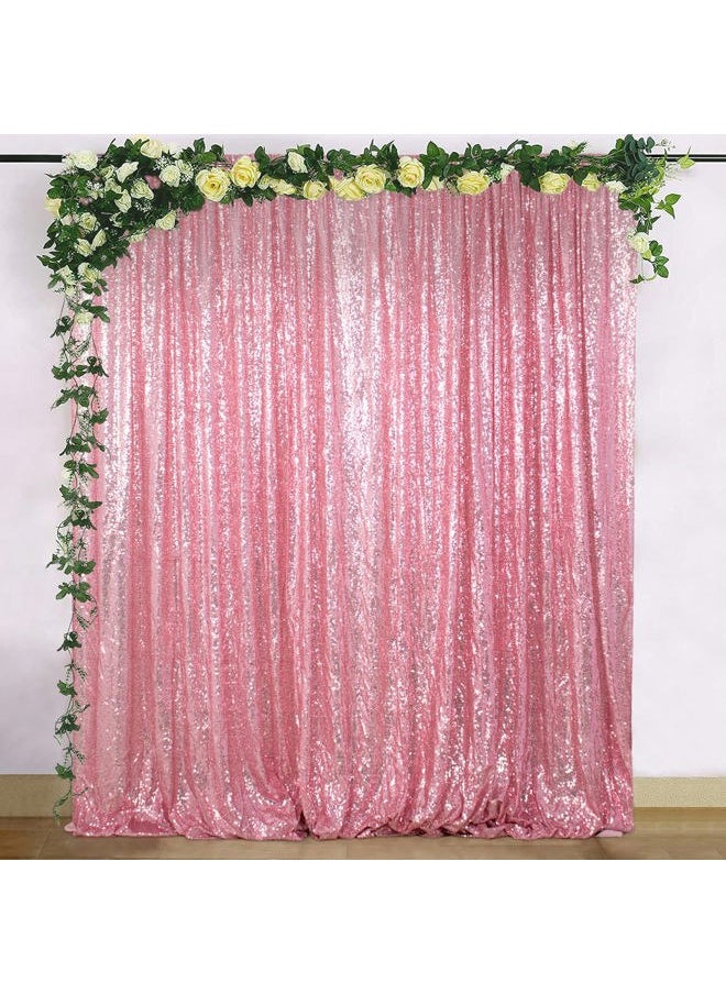 ShinyBeauty 4FTx7FT Sequin Photo Booth Backdrop, Fuchsia Pink Sequin, Sparkling Wedding & Party Backdrop, Christmas Decoration  - Image 1