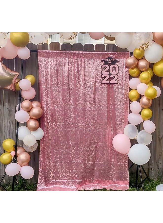 ShinyBeauty 4FTx7FT Sequin Photo Booth Backdrop, Fuchsia Pink Sequin, Sparkling Wedding & Party Backdrop, Christmas Decoration  - Image 2