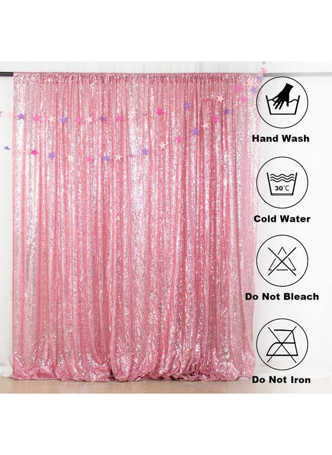 ShinyBeauty 4FTx7FT Sequin Photo Booth Backdrop, Fuchsia Pink Sequin, Sparkling Wedding & Party Backdrop, Christmas Decoration  - Image 5