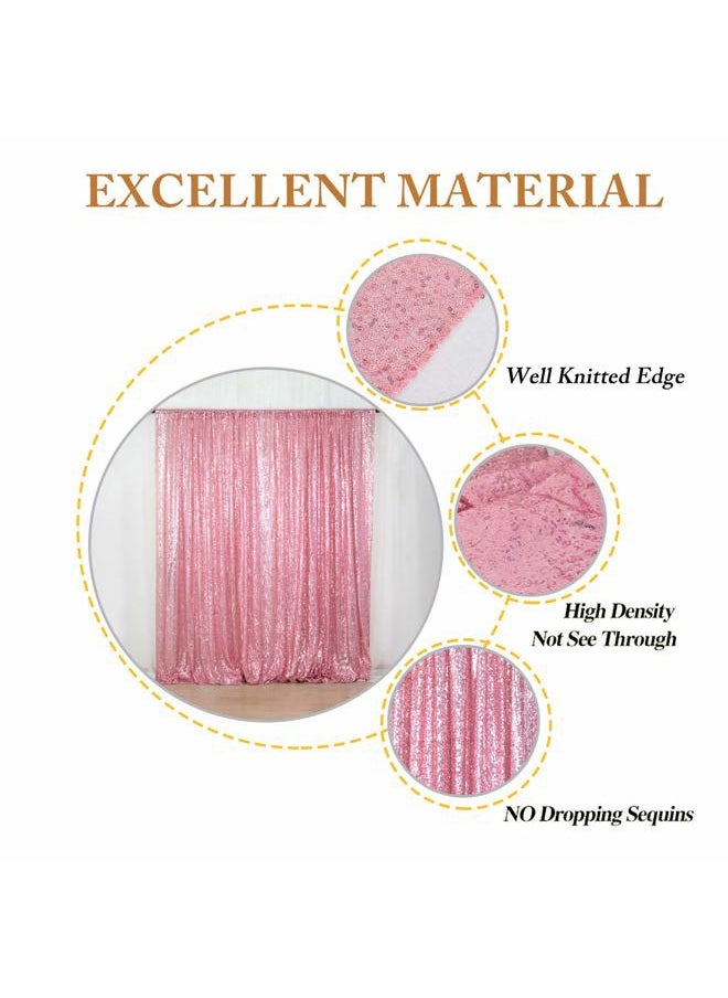 ShinyBeauty 4FTx7FT Sequin Photo Booth Backdrop, Fuchsia Pink Sequin, Sparkling Wedding & Party Backdrop, Christmas Decoration  - Image 4