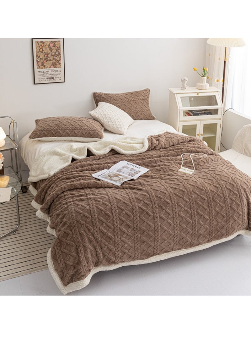 Sharpdo Heavy winter blanket，Thickened Heat-Retaining Winter Lambswool-Coral Flannel Blanket — Super Plush & Cozy Sofa Throw, Size 180×200cm - Image 2