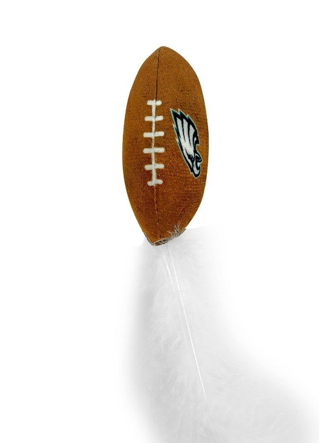 Pets First BEST PLUSH CAT TOY NFL PHILADELPHIA EAGLES Complete Set of 3 piece Cat Toys filled with Fresh Catnip. Includes: 1 Helmet Cat Toy, 1 Football Cat Toy with Feathers & 1 Beer Bottle. Beautiful Team LOGOS - Image 5