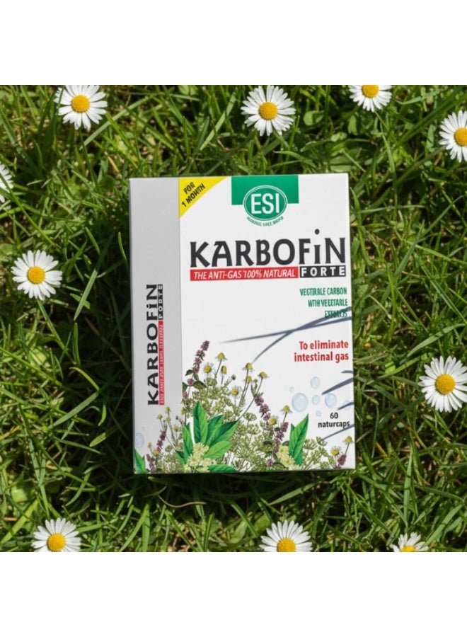 اي اس آي أقراص كاربوفين فورت - فحم نشط مع الشمر والبابونج واليانسون والنعناع لتخفيف الغازات وتحسين الهضم - 60 قرصًا - Image 5