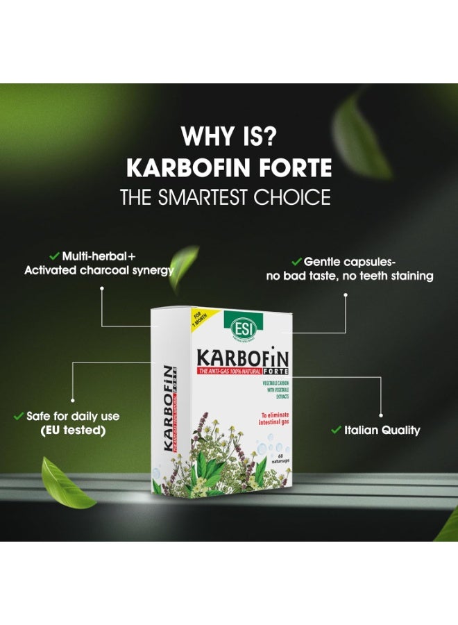 اي اس آي أقراص كاربوفين فورت - فحم نشط مع الشمر والبابونج واليانسون والنعناع لتخفيف الغازات وتحسين الهضم - 60 قرصًا - Image 4