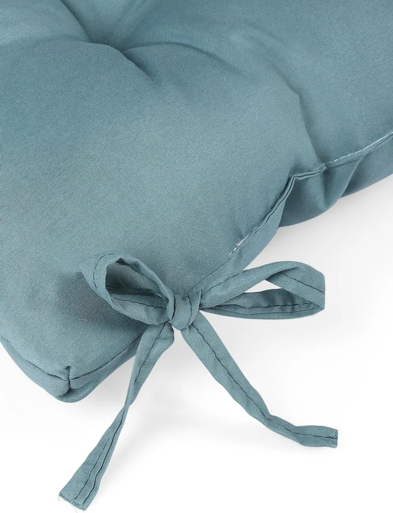 بلونيتي 4-Piece Pouf Soft Chair Cushion 6 Quilted 42X42 cm Blue