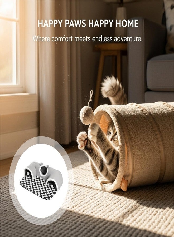 COSYOO Large Guinea Pig Hideout Tunnel with Removable Warm Bed, 3-Cave Small Animal Hideaway Play Tunnel, Cozy Cage Accessories for Hamsters, Chinchillas, Rats - Image 3