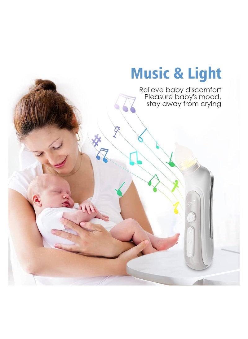 Generic Electric Nasal Aspirator for Baby, Baby Nose for Toddlers - Rechargeable, with 3 Silicone Heads, 5-Gear Adjustable Suction, Booger for Babies with Music and Light Soothing Function  - Image 3