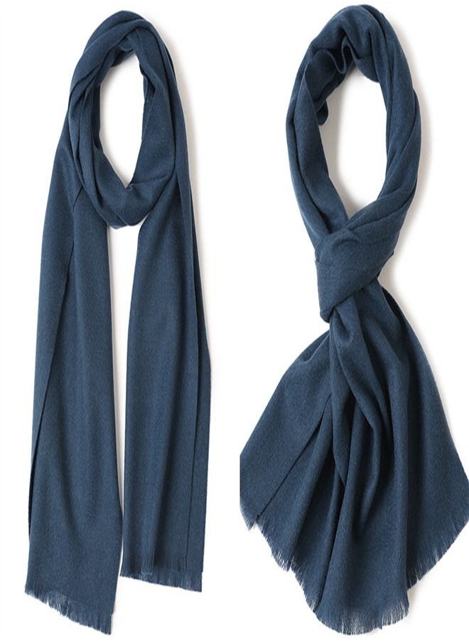 Loquat - Warm Solid Short Beard Wool Scarf - Image 1