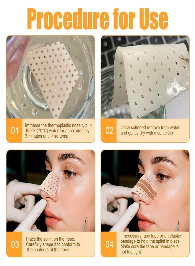 CZMZHFC Thermoplastic Nasal Splint & Facial Lift Tape,Alcohol-Free,Electricity-Free Nose Fixation&Lifting Kit,Reusable Trapezoidal Nose Clip&Elastic Bandage,Beauty Care Accessories for Daily Use (2-Piece Set - Image 5