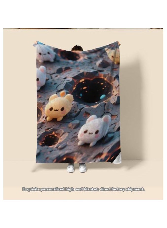 general Flannel thin blanket (warm and comfortable, suitable for sleep, gaming, dust removal and sandproof) 150cm*200cm - 21 - Image 3