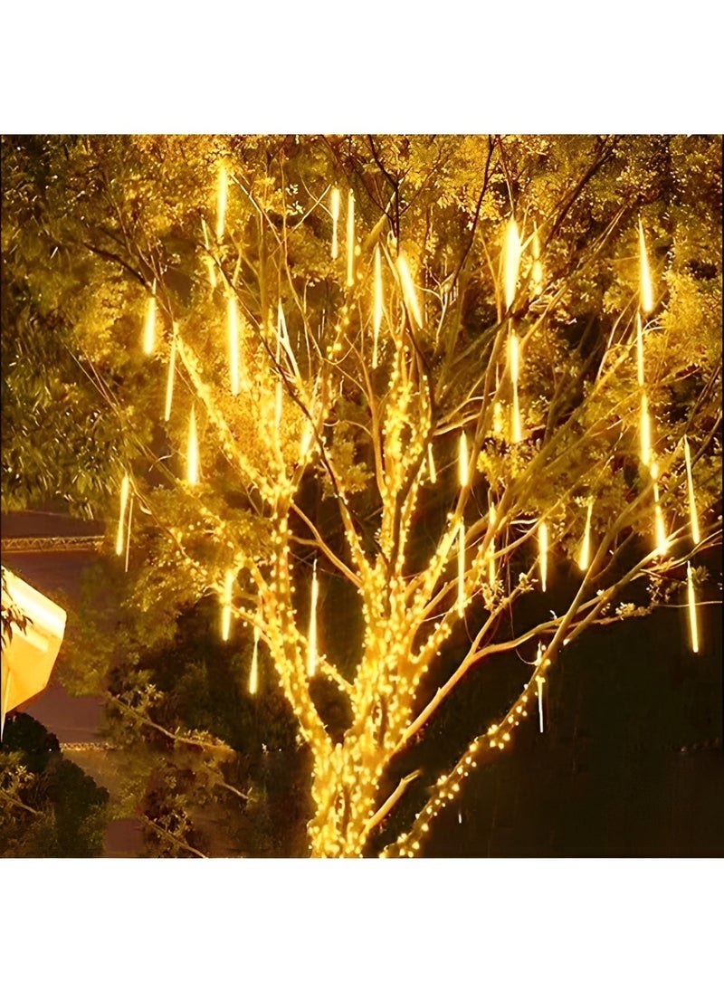 ريوكل أضواء تساقط المطر LED أضواء نيزكية 11.8 بوصة 8 أنابيب أضواء تساقط الثلوج الجليدية للهالوين والحفلات والعطلات والحديقة والشجرة وعيد الشكر والديكور والهواء الطلق  - Image 2