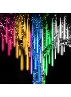 ريوكل أضواء تساقط المطر LED أضواء نيزكية 11.8 بوصة 8 أنابيب أضواء تساقط الثلوج الجليدية للهالوين والحفلات والعطلات والحديقة والشجرة وعيد الشكر والديكور والهواء الطلق  - Image 5