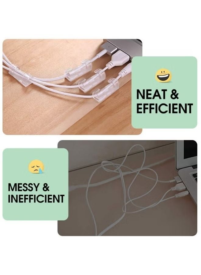 20-Piece Self Adhesive Cable Management Clips, Sticky Wire Cord Organizers Holder For TV - Image 3