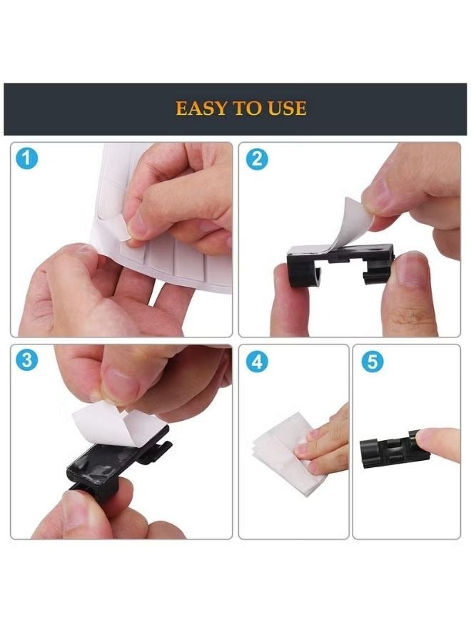 20-Piece Self Adhesive Cable Management Clips, Sticky Wire Cord Organizers Holder For TV - Image 2