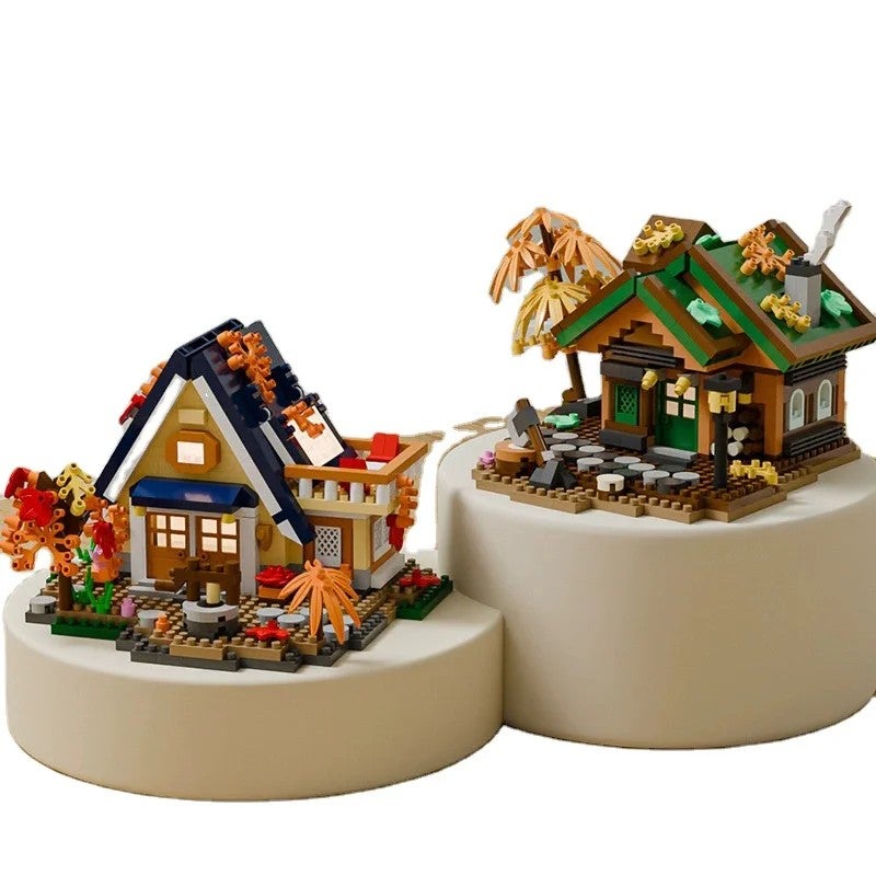 Y&D Pastoral Villa Building Set, DIY Four Seasons Cherry Blossom Tree House, Assembled Forest Cabin Bricks Model Toys, Girl Gifts - Image 4