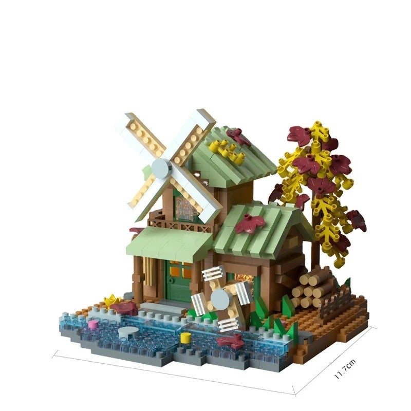 Y&D Pastoral Villa Building Set, DIY Four Seasons Cherry Blossom Tree House, Assembled Forest Cabin Bricks Model Toys, Girl Gifts - Image 5