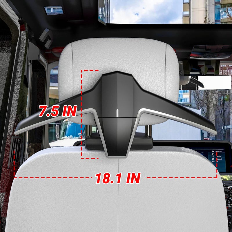 KOLLIEE Sandure Car Coat Hanger Headrest Back Car Seat Coat Hanger Multifunctional Car Hanger for Coat Suit Jacket - Image 5