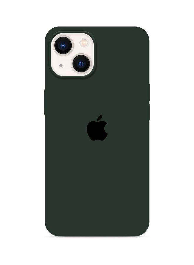 NIBEMINENT Silicone Case Cover Liquid Gel Soft Ultra Slim Shockproof Back Full Body Protection For Apple iPhone 14 Plus 6.7 inch Olive Green - Image 1