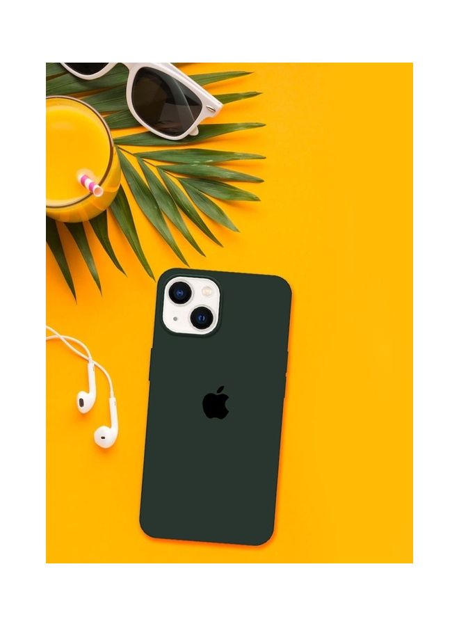 NIBEMINENT Silicone Case Cover Liquid Gel Soft Ultra Slim Shockproof Back Full Body Protection For Apple iPhone 14 Plus 6.7 inch Olive Green - Image 5