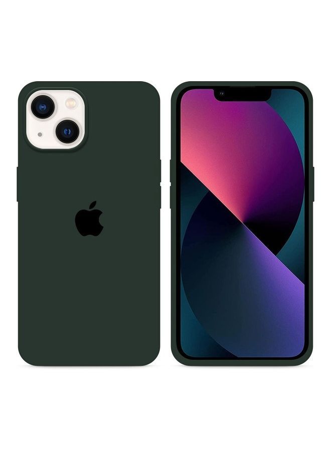 NIBEMINENT Silicone Case Cover Liquid Gel Soft Ultra Slim Shockproof Back Full Body Protection For Apple iPhone 14 Plus 6.7 inch Olive Green - Image 3