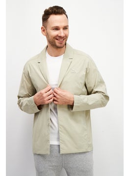 PUMA Men Athletic Fit Embroidered Logo Semi-Formal Jacket, Olive  - Image 1