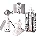 Wbzle Space Toy Kit Spaceship Toys Set with Astronaut Figure Double Satellite Pointy Rockets and Launch Towers Space Scooter Astronaut Exploration Gift for Exploring Boys and Girls - Image 3
