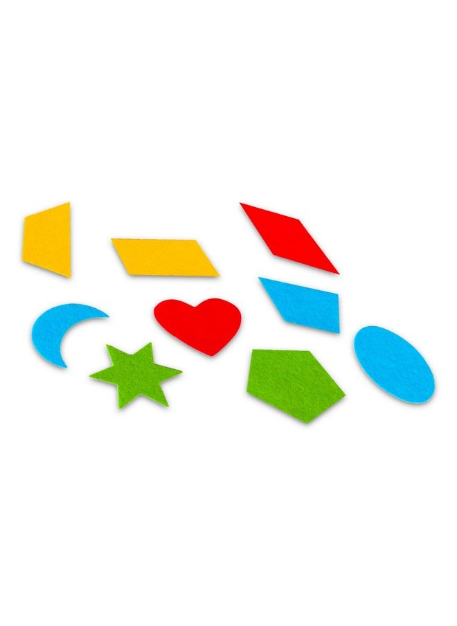 Bendon Felt Geometric Shapes Building Block Set - On The Go Activities Bundle with 24 Geometric Builders for Shape Recognition, Patterns, Plus Stickers, More | Road Trip Tangrams Activity  - Image 2