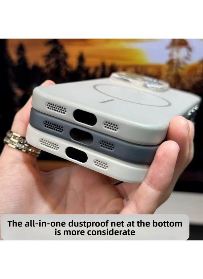 ماركة غير محددة مناسبة لهاتف Iphone 16، مرآة واقية كريستالية رفيعة للغاية، حافظة هاتف محمول مغناطيسية بحلقة دقيقة لهاتف Iphone15Promax، غطاء واقٍ - اللون: Peak Rock White - الموديل المطبق: لهاتف Iphone 15 Plus  - Image 5
