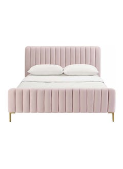 A to Z Furniture Angela Channel Tufted Bed 180x200cm King size Bed in Pink Color 