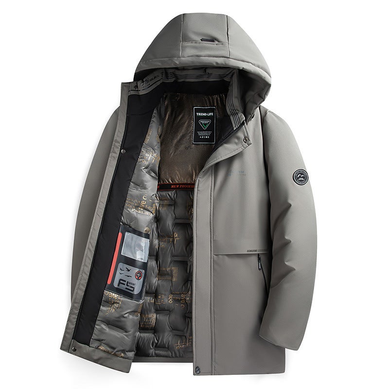 2023 New Winter Warm Casual Cotton Clothes For Middle-Aged And Elderly Dads Winter Graphene Black Gold Warm Lock Warm Cotton-Padded Jacket - Image 3