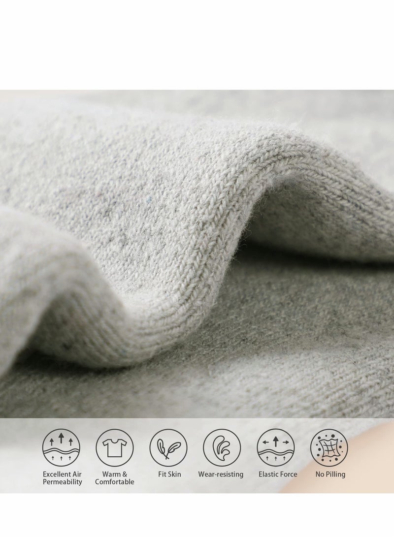 Warm Wool Socks for Women and Men, Breathable and Moisture Wicking, 3 Pairs Cozy Winter Boot Socks - Image 3