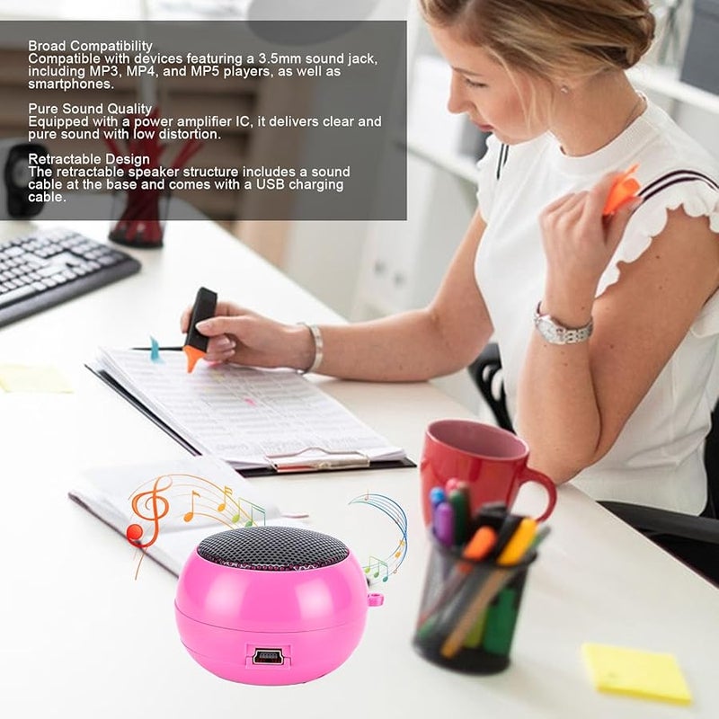 Asixxsix Portable Hamburger Speaker USB Rechargeable MP3 Player with Hanging Hole for Travel - Image 3