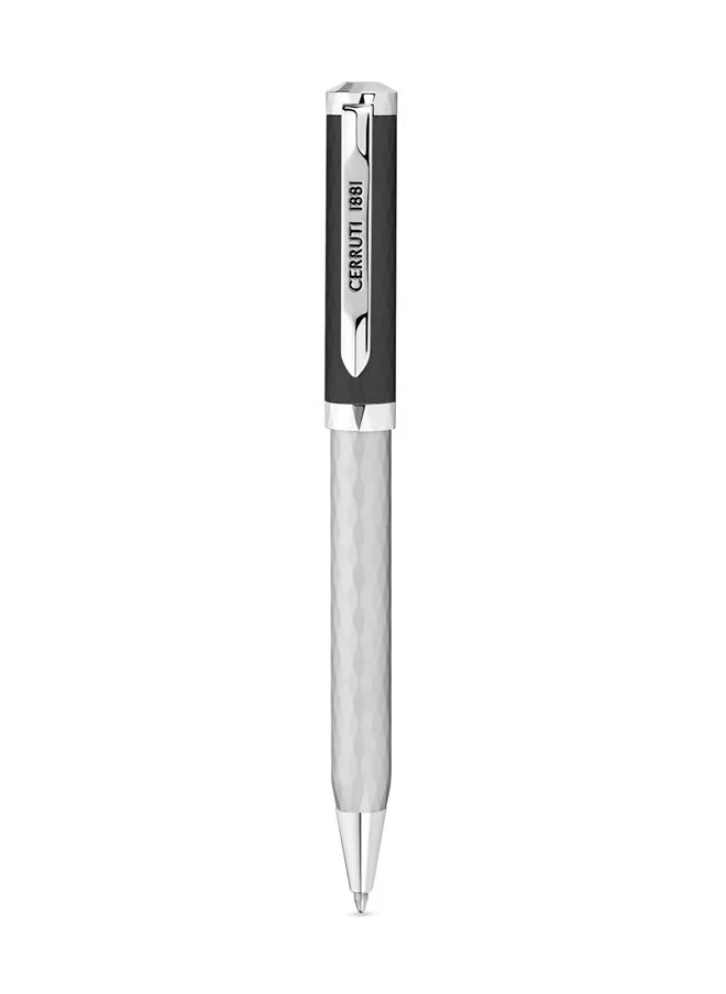 شيروتي 1881 Facade Silver Ballpoint Pen for Men with Blue Ink