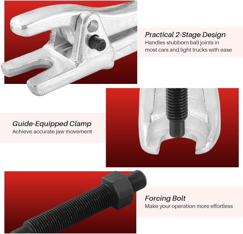 DASBET 5pc Front End Service Tool Kit - Ball Joint Separator, Pitman Arm & Tie Rod Puller - Image 4