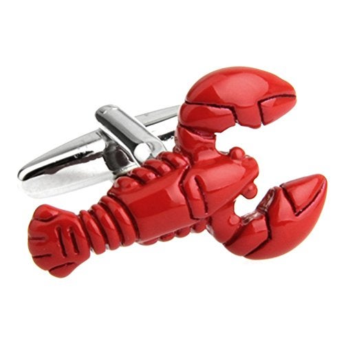 Vcufflinks Lobster Cufflink Seafood Creature Sea Marine Life Red Fish - Image 1