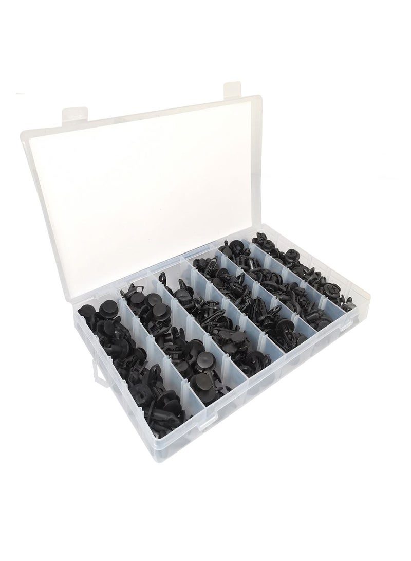 PT Pro PT Pro 200PCS Car Push-Type Retainer Clips Set – Universal Automotive Nylon Fasteners for Bumper, Fender, Door Trim, Engine Cover And Splash Shield – Heavy-Duty Black Plastic Rivet Clips Assortment Kit -  HE19  - Image 3