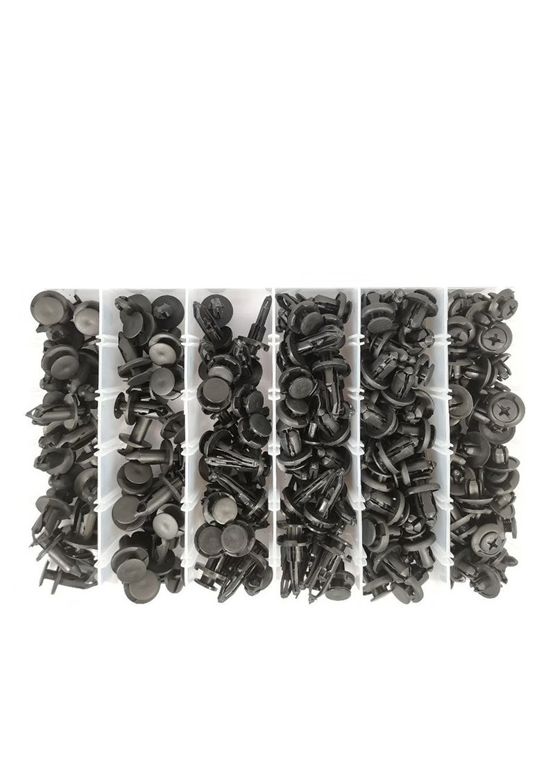 PT Pro PT Pro 200PCS Car Push-Type Retainer Clips Set – Universal Automotive Nylon Fasteners for Bumper, Fender, Door Trim, Engine Cover And Splash Shield – Heavy-Duty Black Plastic Rivet Clips Assortment Kit -  HE19  - Image 4