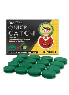 JUE-FISH 16-Piece Cockroach Bait Station, Powerful Pest Control, Long-Lasting, Safe, and Easy to Use  - Image 1