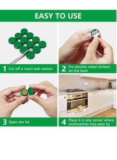 JUE-FISH 16-Piece Cockroach Bait Station, Powerful Pest Control, Long-Lasting, Safe, and Easy to Use  - Image 2