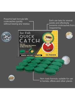 JUE-FISH 16-Piece Cockroach Bait Station, Powerful Pest Control, Long-Lasting, Safe, and Easy to Use  - Image 4