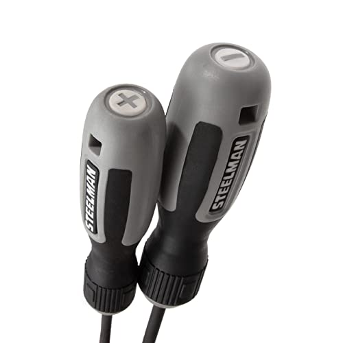 Steelman 8-Piece Diamond Tip Screwdriver Set, Variety of Slotted and Phillips Sizes, Magnetized Tips, Durable Steel, Rust-Resistant Black Oxide Coating - Image 5