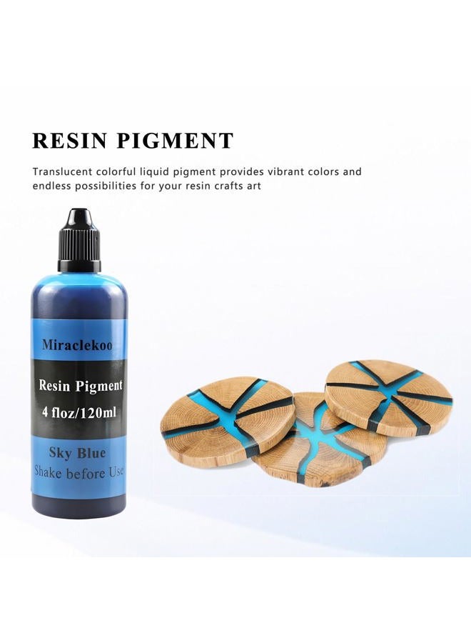 Miraclekoo Sky Blue Epoxy Resin Color Dye Colorant Liquid Epoxy Resin Pigment,Translucent,120ml - Image 5