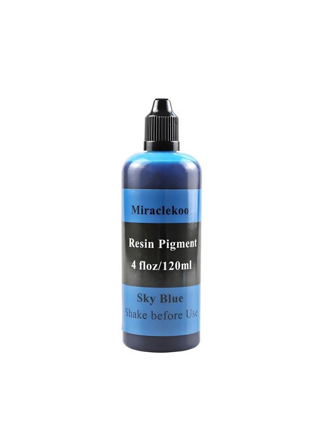 Miraclekoo Sky Blue Epoxy Resin Color Dye Colorant Liquid Epoxy Resin Pigment,Translucent,120ml - Image 1