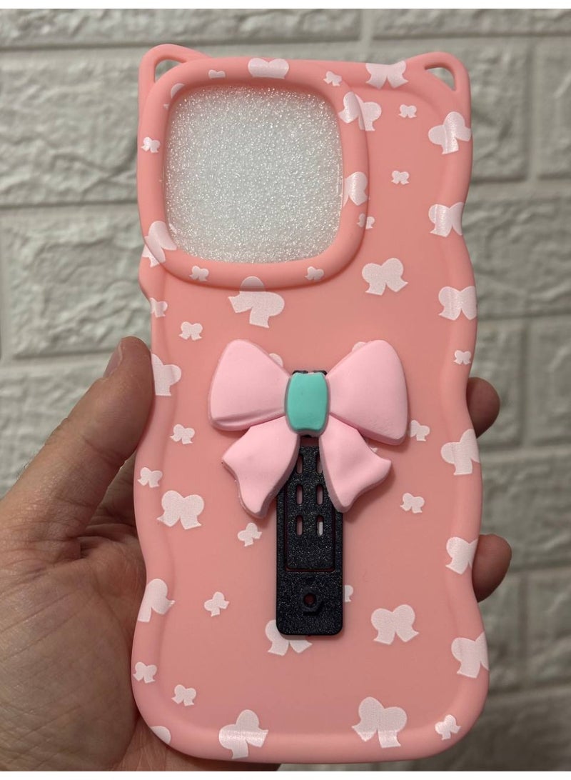 جراب خلفي مع فيونكة متوافق مع هاتف ريلمي C53 / C51 - Image 1