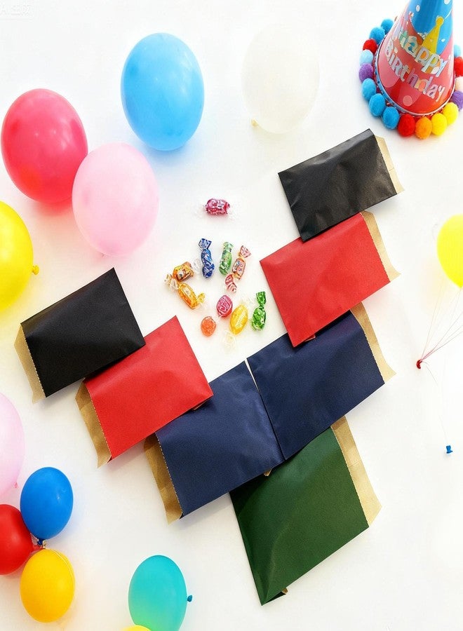 AZOWA Candy Buffet Bags Navy Blue Color 5 x 7 In Small Paper Treat Bags Pack of 120 - Image 5