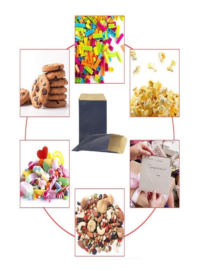 AZOWA Candy Buffet Bags Navy Blue Color 5 x 7 In Small Paper Treat Bags Pack of 120 - Image 4