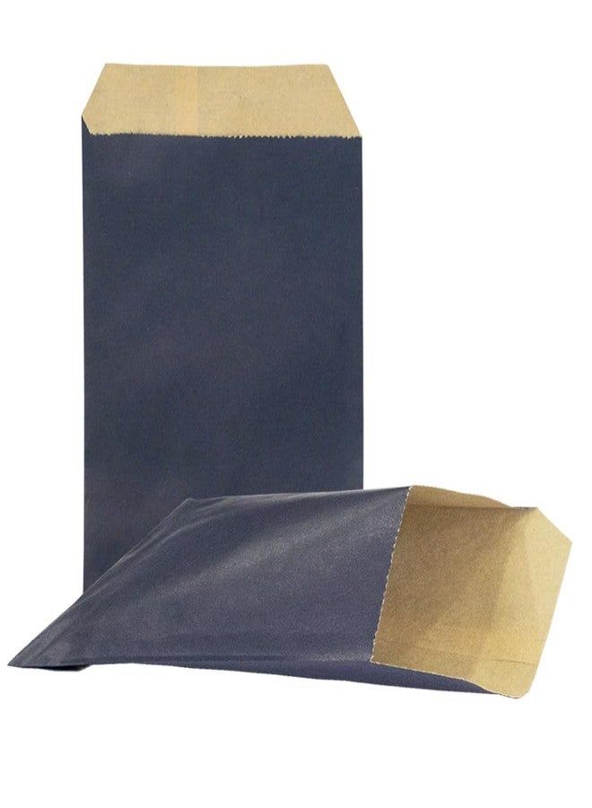 AZOWA Candy Buffet Bags Navy Blue Color 5 x 7 In Small Paper Treat Bags Pack of 120 - Image 1