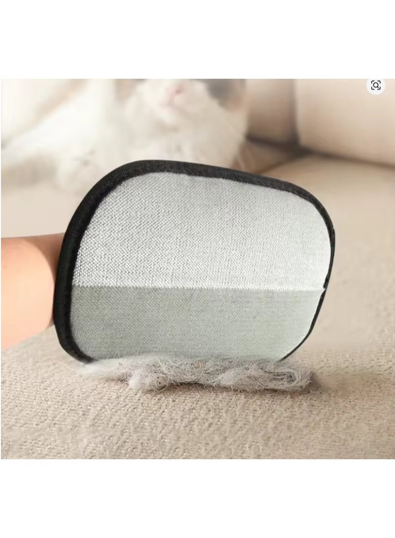 قفاز مزدوج الجوانب للعناية بالحيوانات الأليفة – قفاز لإزالة الشعر والتنظيف قابل لإعادة الاستخدام للقطط والكلاب | يتميز بعُقَد مطاطية ناعمة وسطح شبكي - Image 1